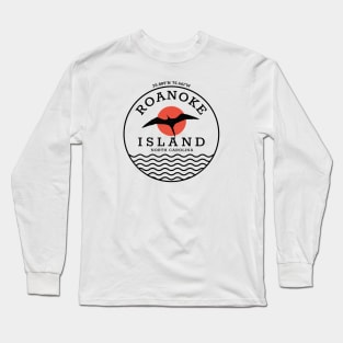 Roanoke Island, NC Summertime Vacationing Seagull Sunrise Long Sleeve T-Shirt